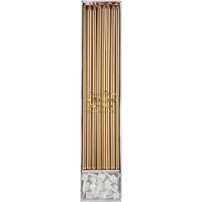 Meri Meri - Gold Long Candles - Uzun Altın Mum