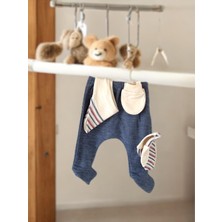 Baby Glow 0-3 Ay Erkek Çizgi Detaylı 5li Set Bebek Giyim