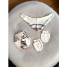 Baby Glow 0-3 Ay Erkek Çizgi Detaylı 5li Set Bebek Giyim