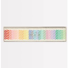 Meri Meri - Rainbow Striped Mini Candles - Gökkuşağı Renklerinde Mini Mumlar ( x 50)