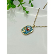 Çelik Incili Sanat Kolye