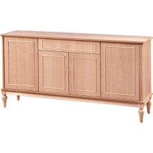 Mobilya Baba Yazıhan Tornalı Konsol Cilasız Ham Ahşap