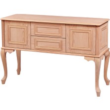 Mobilya Baba Çorlu 130 Luk Dolaplı Konsol Cilasız Ham Ahşap