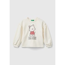 United Colors Of Benetton Kadın / Kız Ekru Sweatshırt (Model Kodu: 224A32N4G10FX )