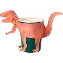 Meri Meri - T-Rex Party Cups - T-Rex Bardak - 8'li