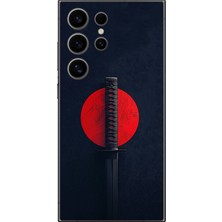 Dali Design Samsung Galaxy S24 Ultra Uyumlu Şeffaf Kılıf Samuray Kılıcı Tasarımlı