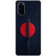 Dali Design Samsung Galaxy S20 Uyumlu Şeffaf Kılıf Samuray Kılıcı Tasarımlı