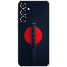 Dali Design Samsung Galaxy S23 Fe Uyumlu Şeffaf Kılıf Samuray Kılıcı Tasarımlı