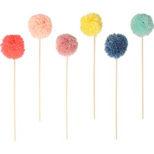 Meri Meri - Multi Pompom Cake Toppers - Çok Ponponlu Pasta Süsü