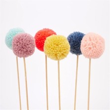 Meri Meri - Multi Pompom Cake Toppers - Çok Ponponlu Pasta Süsü
