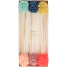 Meri Meri - Multi Pompom Cake Toppers - Çok Ponponlu Pasta Süsü