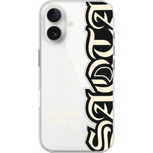Dali Design iPhone 16 Plus Uyumlu Şeffaf Kılıf Sadta Tasarımlı