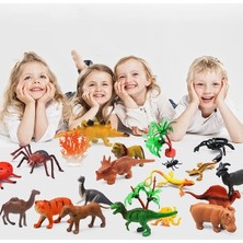Teenspirite Kertenkele 12 Adet-12 Adet Hayvanlar Dinozor Deniz Hayatı Karınca Örümcek Yılan Tereyağlı Kertenkele Çiftliği Vahşi Hayvan Modeli Plastik Oyuncak (Yurt Dışından)