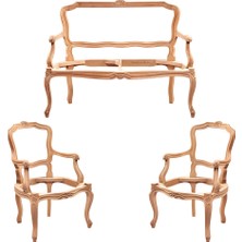 Mobilya Baba Sincan Çay Takımı Cilasız Ham Ahşap