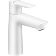 Hansgrohe Talis E Tek Kollu Lavabo Bataryası 110 Kumandalı Satin Beyaz