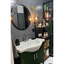 Dekoratik Yuvarlak Ayna 60 cm Çap Antre Hol Koridor Duvar Salon Mutfak Banyo Ofis Makyaj Aynası