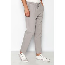Cekmon Erkek Beli Lastikli Ve Bağcıklı Gabardin Baggy Pantolon