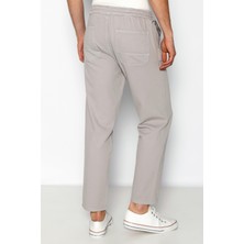 Cekmon Erkek Beli Lastikli Ve Bağcıklı Gabardin Baggy Pantolon