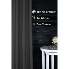 Markahil Blackout Işık Geçirmez Fon Perde Pilesiz Ekstraforlu Karartma Güneşlik