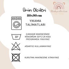 Fulya Tuhafiye  Pamuk 2'li Müslin Bebek Battaniye Seti Müslin Örtü 80 x 90 cm