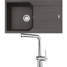 Franke Ubg 611-86 Granit Slate Grey Evye, Active Plus Doccia Krom Armatür