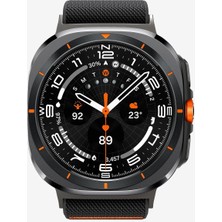Spigen Galaxy Watch Ultra (47mm) ile Uyumlu Kordon Band Lite Fit Örme Naylon Kumaş Siyah Kayış - AMP08772 (Spigen TR Garantili)