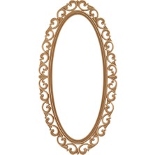 Mobilya Baba Hanak 180’LIK Oval Ayna Cilasız Ham Ahşap