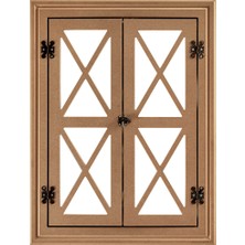 Mobilya Baba Doğankent Kapaklı Çapraz Ayna Cilasız Ham Ahşap