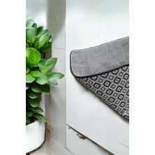 Thorin 40 x 60 cm  Banyo Paspası Gri Overloklu 1 Adet