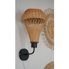 El Yapımı Lale Rattan Duvar Lambası | Doğal ve Otantik Aydınlatma