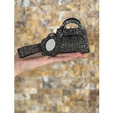 Hakiki Deri Şekilli Anahtarlık & Ayna | Mini Kulaklık Kılıfı | Sevimli Çanta Charmı