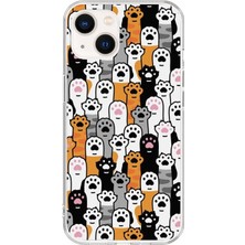 Dali Design Apple iPhone 15 Plus Uyumlu Şeffaf Kılıf Kedişler 3 Tasarımlı