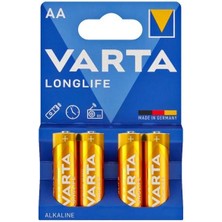 Varta Longlife Power Alkalin AA Kalem Pil 4'lü Paket