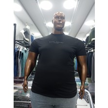 Süper Battal Kısa Kol Baskılı Esnek T-Shirt