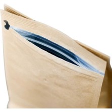 Packtory Kraft Aluminyum Önden Kilitli Doypack Ambalaj 16 x 27 + 4 Cm. 500 Gr. - 50 Adet