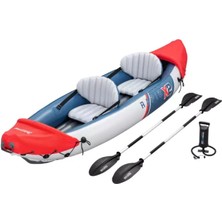 Bestway 65077 Lite-Rapid X2 2 Kişilik Şişme Kano 321X88CM Kurek+Pompa Set