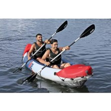 Bestway 65077 Lite-Rapid X2 2 Kişilik Şişme Kano 321X88CM Kurek+Pompa Set