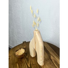 O&A WOOD Doğal Ahşap Dekoratif Biblo Vazo