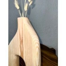 O&A WOOD Doğal Ahşap Dekoratif Biblo Vazo