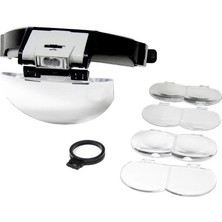 Güllü E Store Lens Takmalı 5 Lenslı , LED Lambalı Şapka Tip Büyüteç