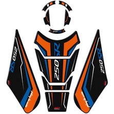 Gp Kompozit Cf Moto 250 Sr 2020-2024 Uyumlu Tank Pad Seti Turuncu-Mavi