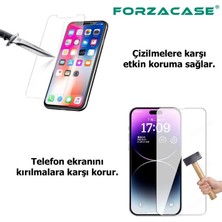 Forzacase Apple iPhone 16E ile Uyumlu Temperli Kırılmaz Cam Ekran Koruyucu - FC002