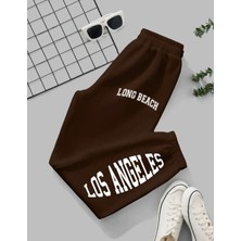 Amor Face Özel Tasarım Long Beach Bacak Baskılı Yeni Stil Dış Mekan Yazlık Kadın Eşofman Altı