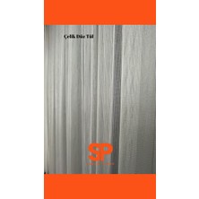 Çelik Tül Perde Ağır Gramajlı Ütü Istemez 1/3 Sık Pile
