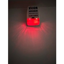 Solar güneş enerjili Caydırma Amaçlı Alarm Siren Şarjlı 30*18 cm Kırmızı