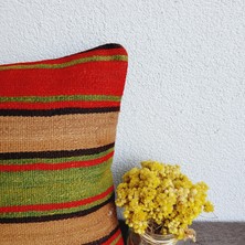 El Dokuma Kilim Kırlent Kılıfı 40X40 cm
