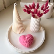 Bliss Beam Candle Decoration Dekoratif Tabak, Vazo, Piramit ve Kalpli Soya Mum Seti Sandal Ağacı Kokulu
