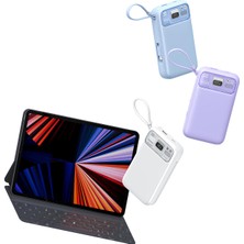 Boğazören Dahili Çoklu Kablolu Hızlı Şarj 20.000 Mah Pd 20w + 22.5w 15w Dijital Göstergeli Powerbank