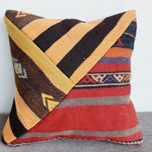 El Dokuma Kilim Kırlent Kılıfı 40 X40 cm