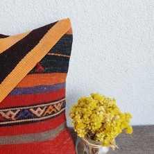 El Dokuma Kilim Kırlent Kılıfı 40 X40 cm
